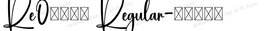 Re0拉姆赛高 Regular字体转换